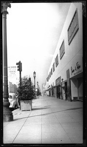 View of the sidewalk of Wilshire Boulevard's 3000 block