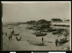 Fishing boats in Newport Beach, ca.1900