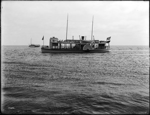 Avalon's Empress glass-bottom boat in the water, Santa Catalina Island, ca.1910