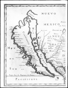 Mid-17th-century French map of the "island" of California (or Baja California), 1903