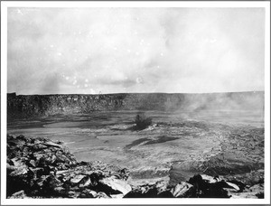 Crater from a volcano of Kilauea, Island of Hawaii, ca.1900