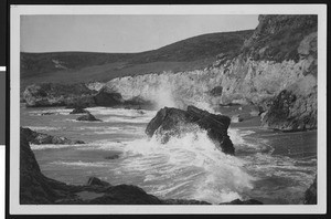 View of ocean front at SLHSS(?), San Luis Obispo County, California, ca.1905