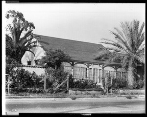 Exterior view of the Casa de Pedrorena, the first frame house built in Old Town, San Diego, ca.1920