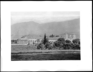 General view from the west of Mission Santa Barbara, ca.1880