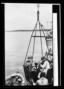 View of passengers boarding a steamer, La Libertad, copied November 4, 1926