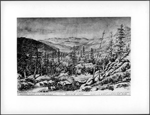 Drawing by Vischer of the Donner Lake area, September 1865