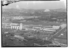 Birdseye view of the new Union Station in Los Angeles, May, 1939