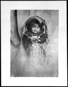 Portrait of a Paiute Indian papoose, ca.1900