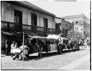 Outdoor restaurant on Olvera Street