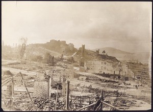 San Francisco earthquake damage, showing the remains of the Powell and Jackson Power House, 1906