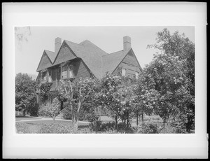 Exterior view of the home of General John C. Fremont on West Twenty-Ninth Street, ca.1896