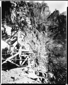 Mining hoist in the Rocky Mountains, Canada, ca.1900-1930