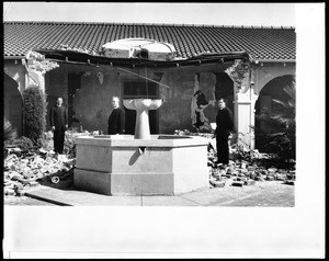 Earthquake damage at the Dominguez Seminary in Compton, March 10, 1933