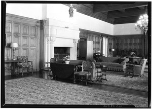 Interior view of the athenaeum at the California Institute of Technology in Pasadena, July 1, 1934