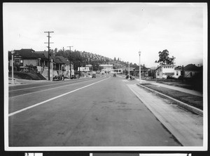 View of Hyperion Avenue(?) from the Los Angeles Oil Field, ca.1932-1933