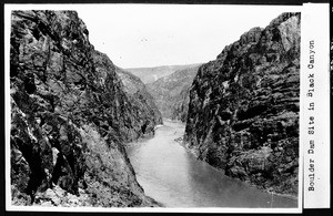 Site of the Boulder Dam in Black Canyon