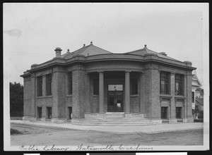 Exterior view of the public library in Watsonville, ca.1900