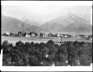 Panoramic view of Claremont and Mount San Antonio