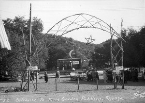 View of the entrance to the Moon Garden Pavillion in Tujunga, ca.1928