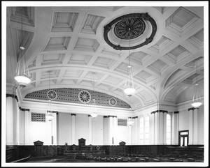 Interior view of the First Church of Christ Scientist auditorium, 1971