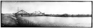 Panoramic view of a bridge over an irrigation canal in the Imperial Valley