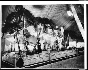 View of Los Angeles County's exhibit at the Valencia Orange Show, 1928