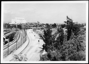 Northeast view showing Ramona Boulevard after completion, April 16, 1935