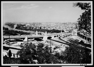 Panoramic view of Hyperion Street Bridge (Hyperion-Glendale Bridge)