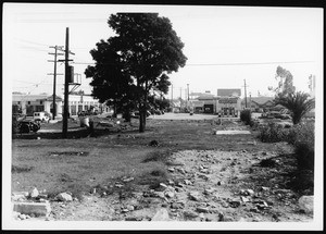 Olympic Boulevard east of Crenshaw Boulevard before construction, November 6, 1936