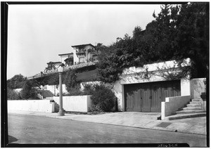 Exterior view of a house on a hill in Hollywood, March 11, 1930