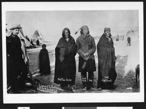 Sioux chiefs Two Strike, Crow Dog, and High Hawk, South Dakota, ca.1891