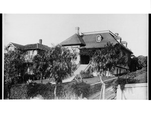 Two residences on the south side of Olive Street south of 2nd Street, Los Angeles, ca.1898