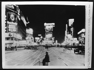 View of Times Square and the New York Theatrical District at night, New York