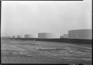 Storage tanks at an oil tank farm