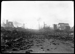 View of Batter Street, showing earthquake damage, San Francisco