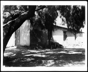 Exterior view of the Machado adobe in San Diego, ca.1920