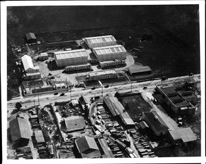 Aerial view of the Metropolian Studios in hollywood, 1919