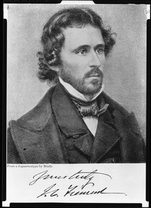 Painted portrait based on a daguerreotype of John C. Fremont by Brady, Washington D.C., ca.1850