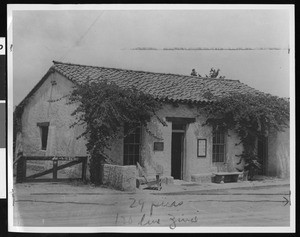 Exterior view of the restored Casa Carrillo, ca.1930