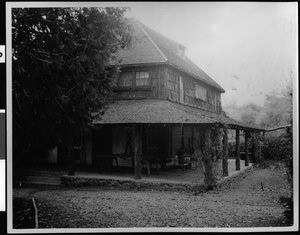 Exterior view of Dr. Bailey's residence on Palomar Mountain, ca.1900