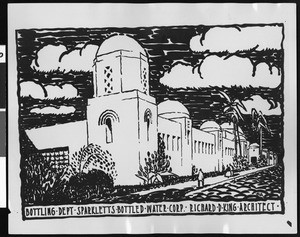 Drawing of the Sparkletts Bottled Water Corporation, ca.1930