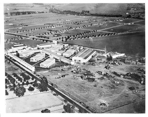 Aerial view of Goldwyn Studios in Culver City, 1919