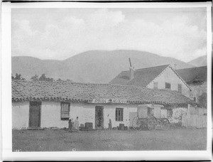 Fonda Mexicana, one of the out-buildings of Mission San Jose de Guadalupe (La Mision del Gloriosisimo Patriarch San Jose), ca.1867