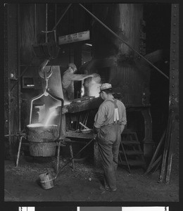 Interior of the Madsen Iron Works factory, ca.1925