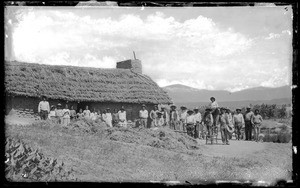 Indian sheep shearers at Camulos Ranch, Ramona's home, 1885