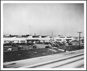 Exterior front view of the Airsearch Manufacturing Company, ca.1940-1949