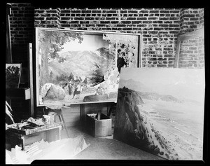 Painting and diarama made by L of exhibit department for new Washington office, April 1928