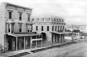 View looking north along Main Street near the Plaza, Los Angeles, ca.1881