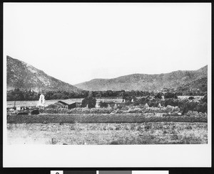 Pala Mission shown from rear, ca.1885