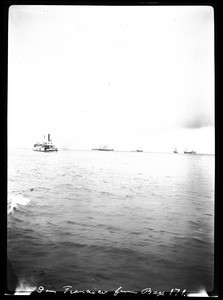 View of San Francisco burning from the bay after the earthquake, 1906